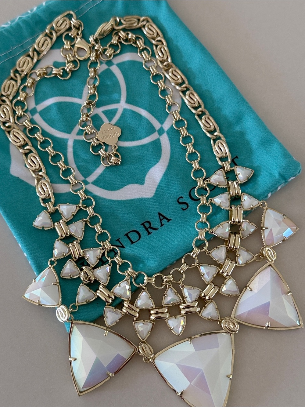 DISCO Kendra Scott White Emily Necklace - Picture 6 of 7